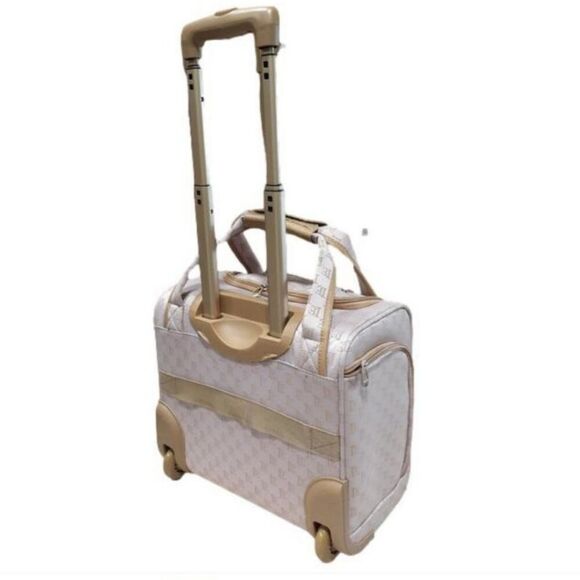 London Fog Signature Collection Under Seat Bag- Rose/Caramel - Picture 4 of 11